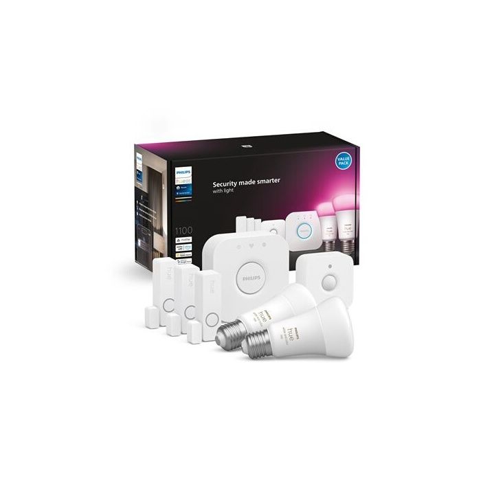 Kit de démarrage - Philips Hue - Secure - WCA détecteurs - Ampoules E27
