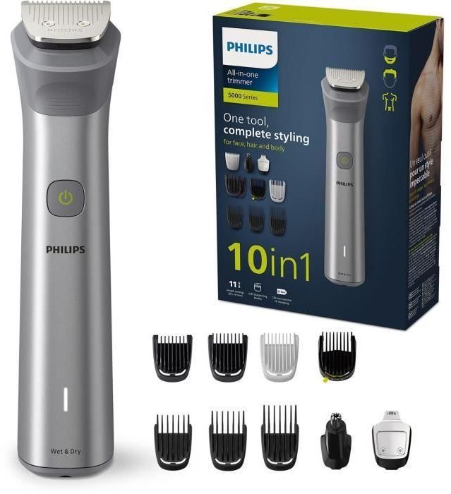 Tondeuse a cheveux - PHILIPS - MG5920/15 - Sans fil - Acier inoxydable - 10 accessoires inclus