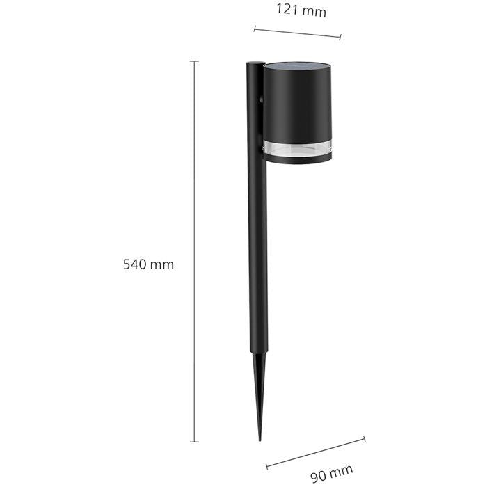 Borne lumineuse sur poteau - PHILIPS - Fyce - Noir