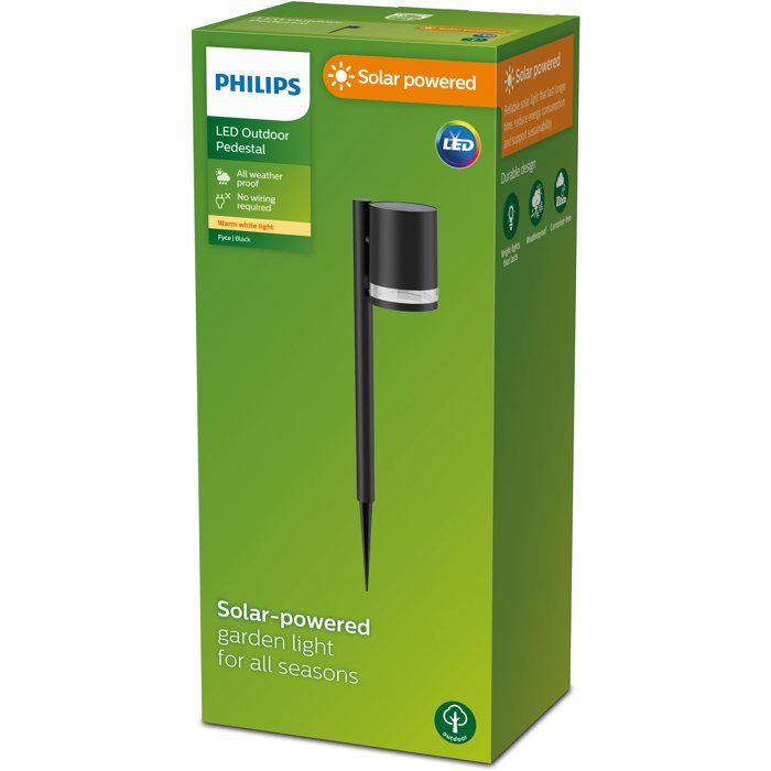 Borne lumineuse sur poteau - PHILIPS - Fyce - Noir
