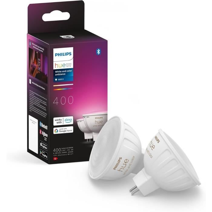 Philips Hue White And Color Ambiance, Ampoule Connectée Mr16, Compatib