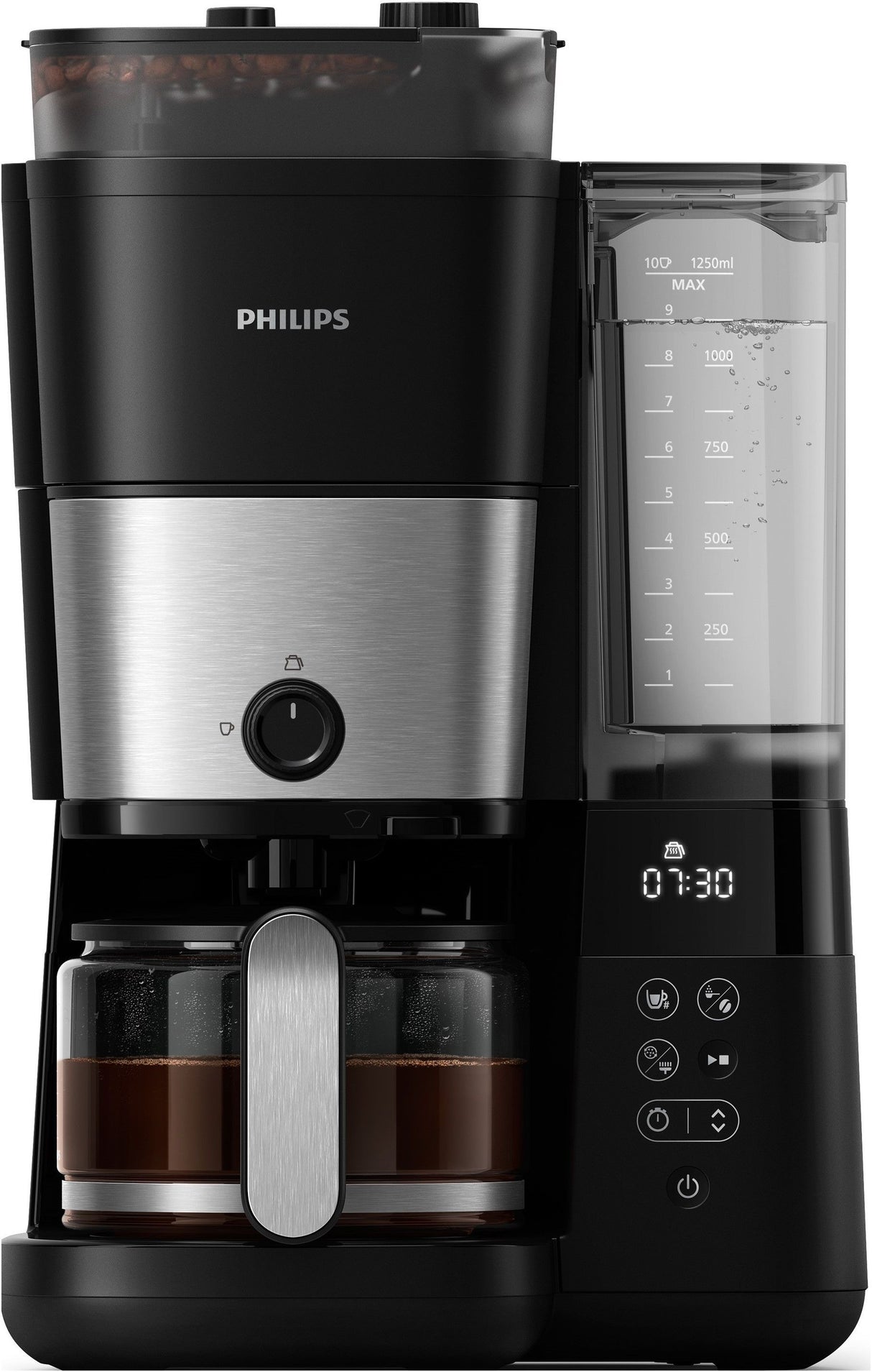 Cafetiere filtre - PHILIPS - HD7888/01 - Grind & Brew avec broyeur - 1.25L - Métal