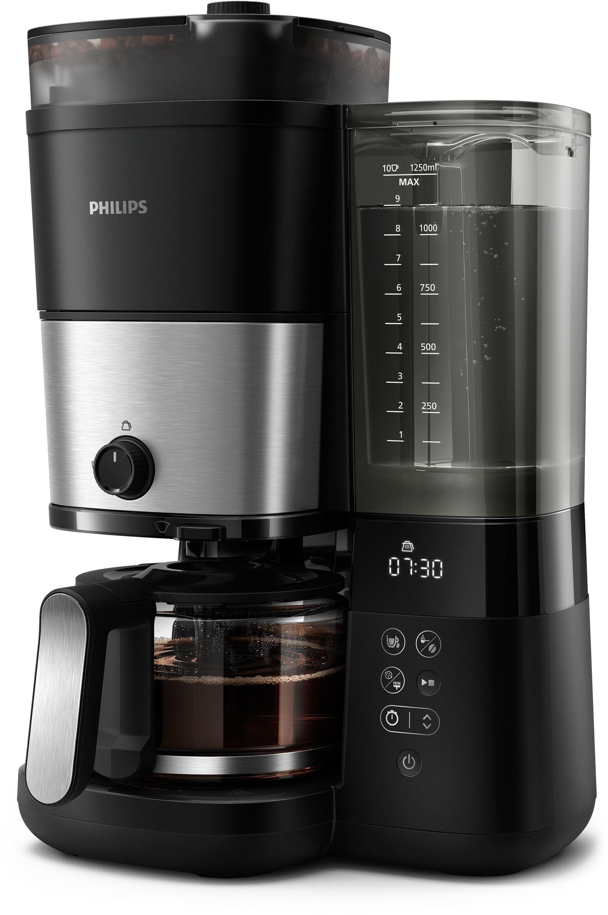 Cafetiere filtre - PHILIPS - HD7888/01 - Grind & Brew avec broyeur - 1.25L - Métal