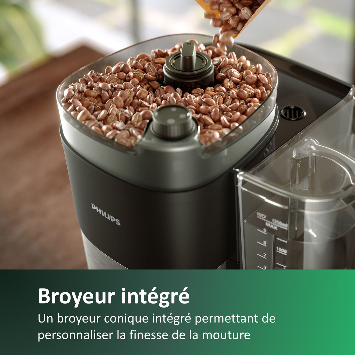 Cafetiere filtre - PHILIPS - HD7888/01 - Grind & Brew avec broyeur - 1.25L - Métal