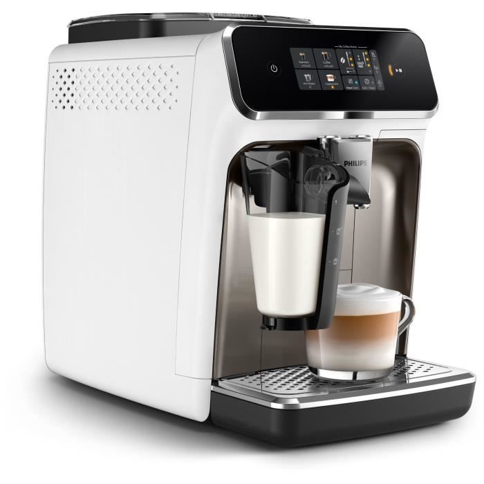 Machine a café a grain Expresso broyeur - PHILIPS - EP2333/40 - Serie 2300 - LatteGo - Blanche