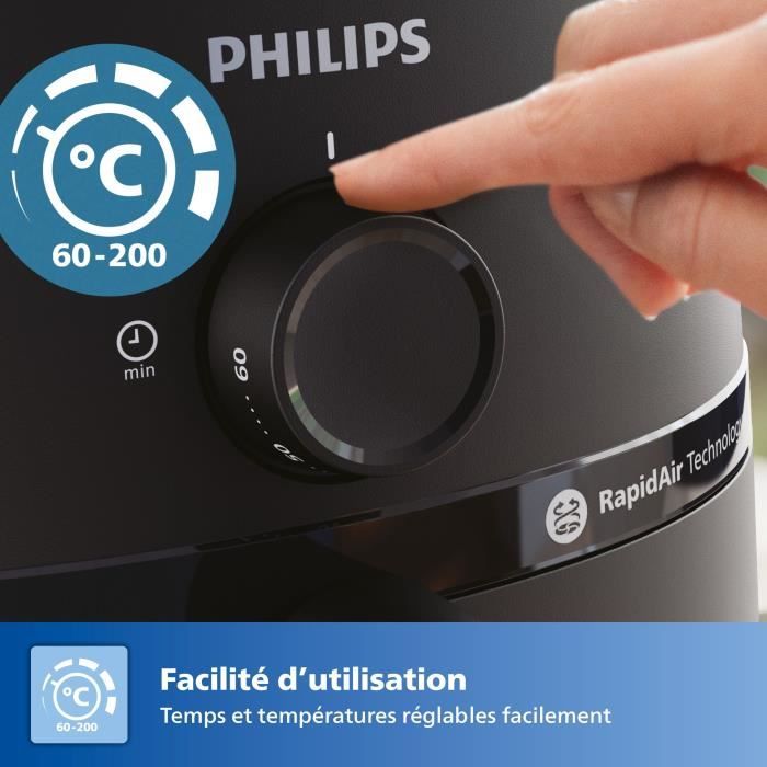 Friteuse sans huile - PHILIPS - NA120/00 - Airfryer Série 1000 4.2L - 12 modes de cuisson - 1500W - Noir
