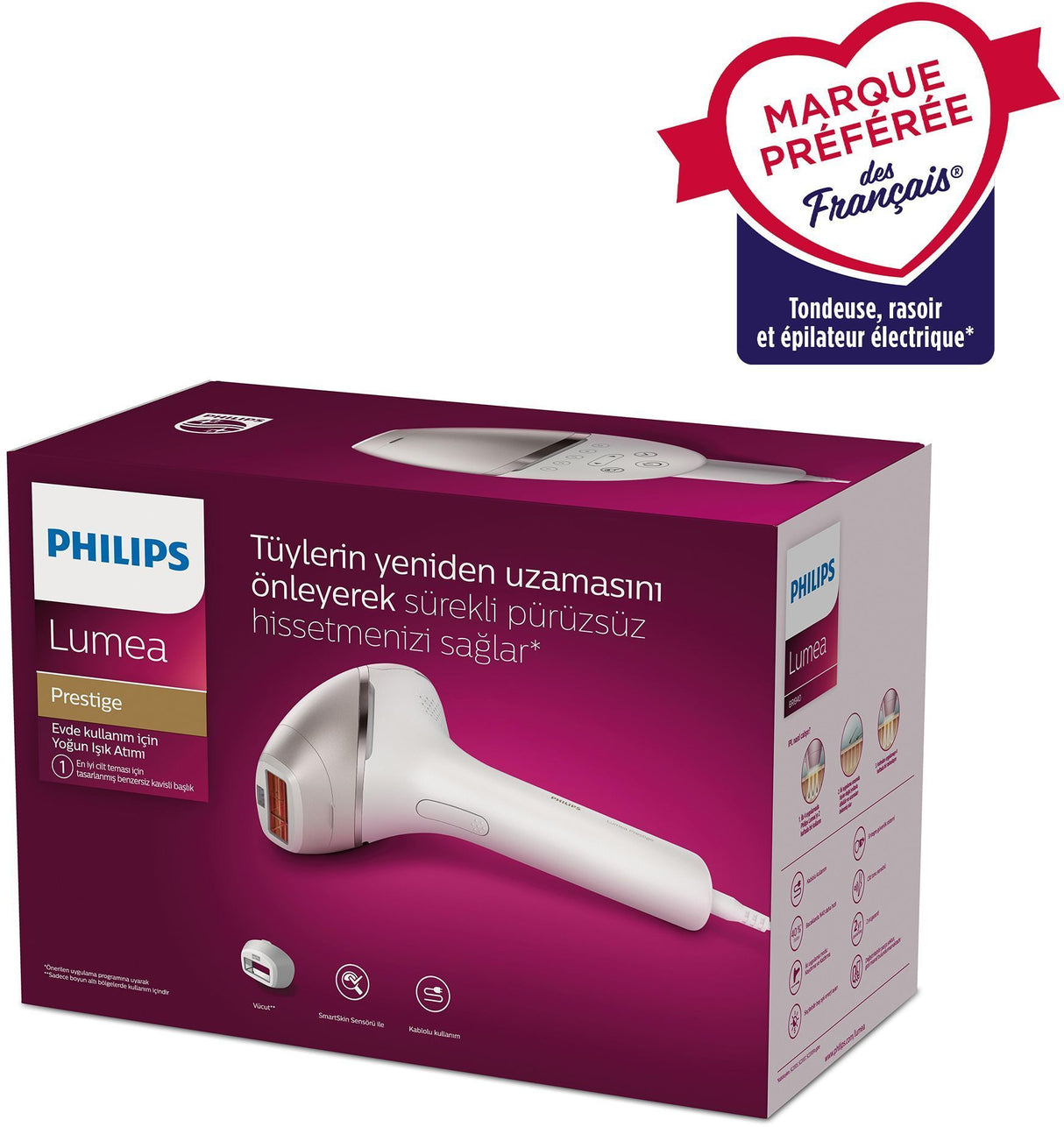 Philips Epilateur a lumiere pulsée & laser blanc/gris - BRI940/00