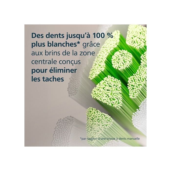 Brossette dentaire Philips Sonicare HX6066/87 Optimal White Lot de 6 Tetes de brosse a dents