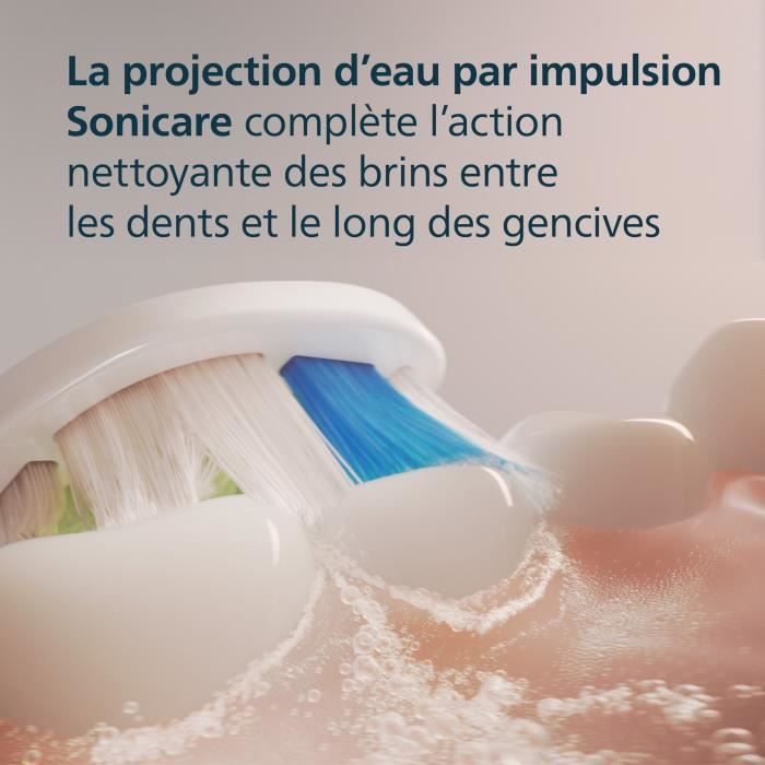 Brossette dentaire Philips Sonicare HX6066/87 Optimal White Lot de 6 Tetes de brosse a dents