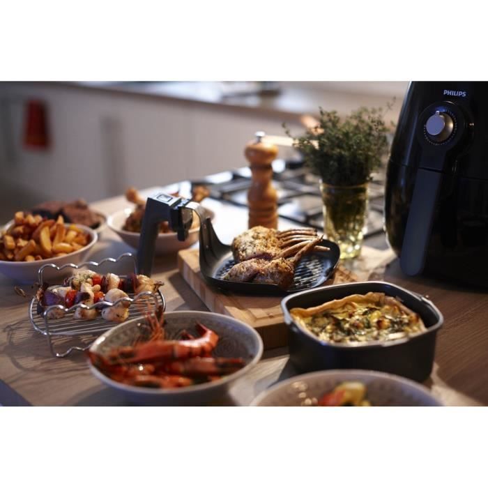 Accessoire friteuse Philips Grille double niveau, pics a brochette pour Philips AirFryer - HD9905/00