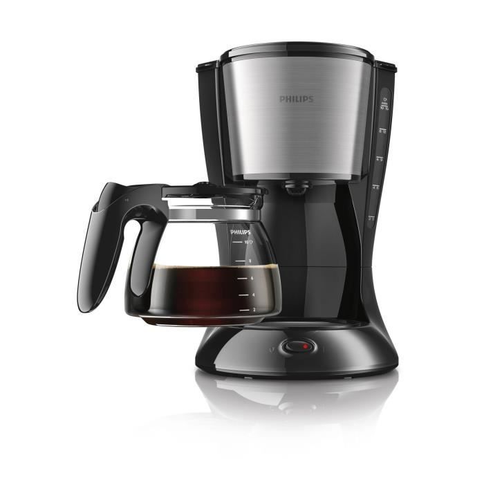 Cafetiere filtre PHILIPS Daily HD7462/20 - Noir et Inox - 15 tasses - 1000 Watt