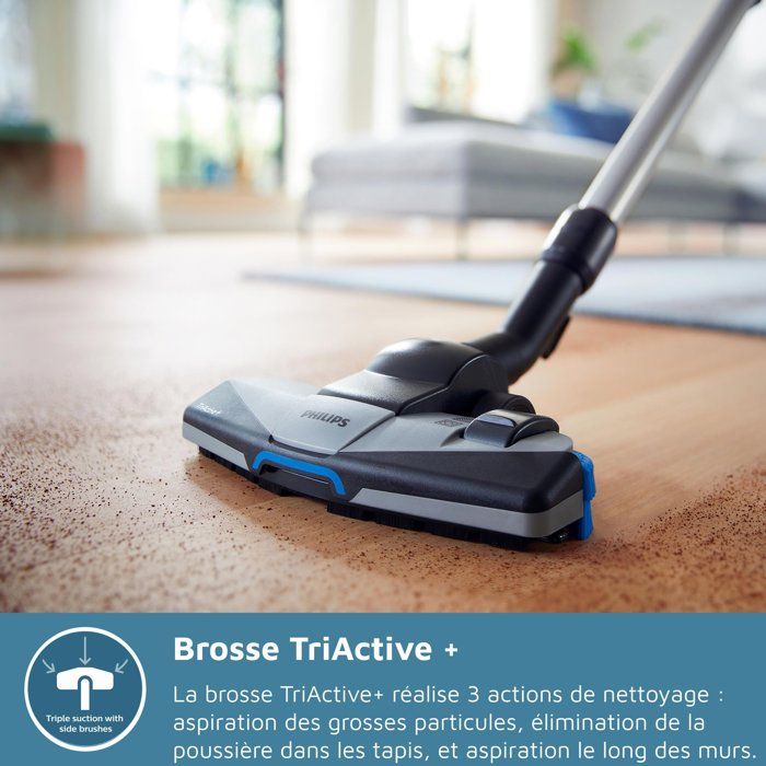 Aspirateur sans sac - PHILIPS - FC9729/09 - Série 7000 Power pro Expert - 900W - PowerCyclone 8 - Rouge