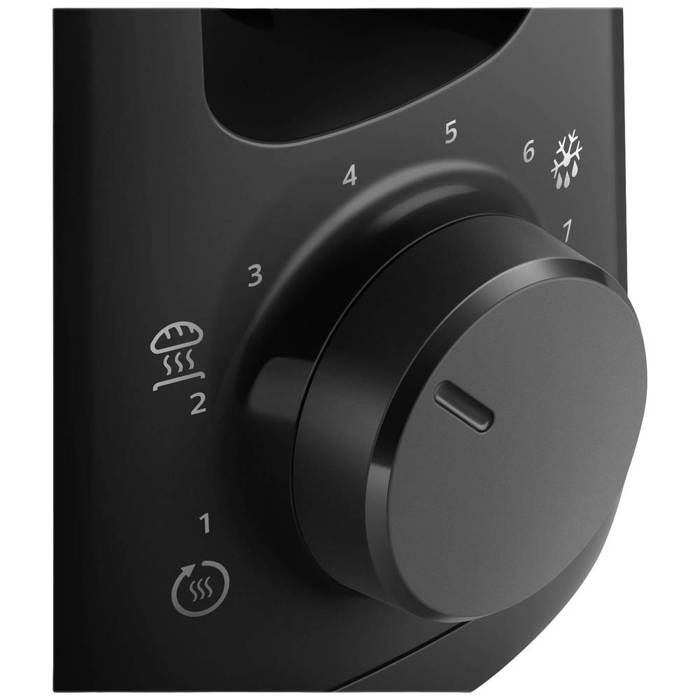 Grille-pain Philips Daily Collection a fente longue, 8 rÈglages, ramasse-miettes amovible - Noir