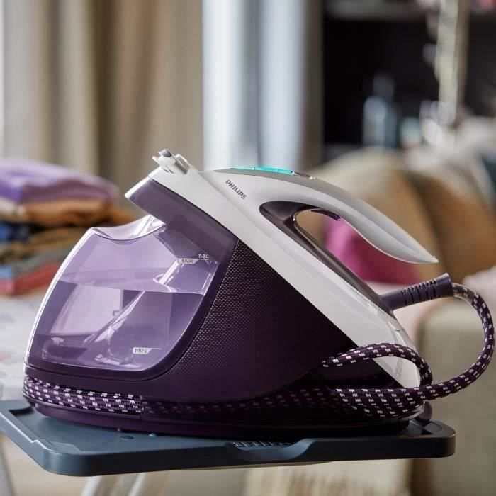 Centrale Vapeur - PHILIPS - GC9660/30 - PerfectCare Elite - 7.5 bars - 1.8L - Blanc/Violet