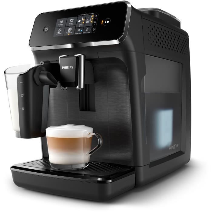 Machine a cafÈ Expresso Broyeur Automatique - PHILIPS - EP2230/10 - LatteGo - 275 g de cafÈ - 1,8 L - Noir mat