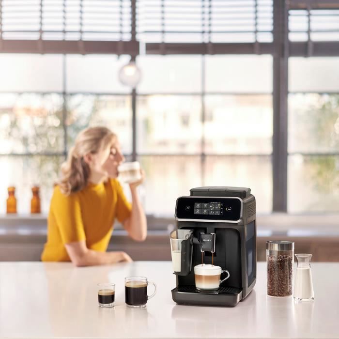 Machine a cafÈ Expresso Broyeur Automatique - PHILIPS - EP2230/10 - LatteGo - 275 g de cafÈ - 1,8 L - Noir mat