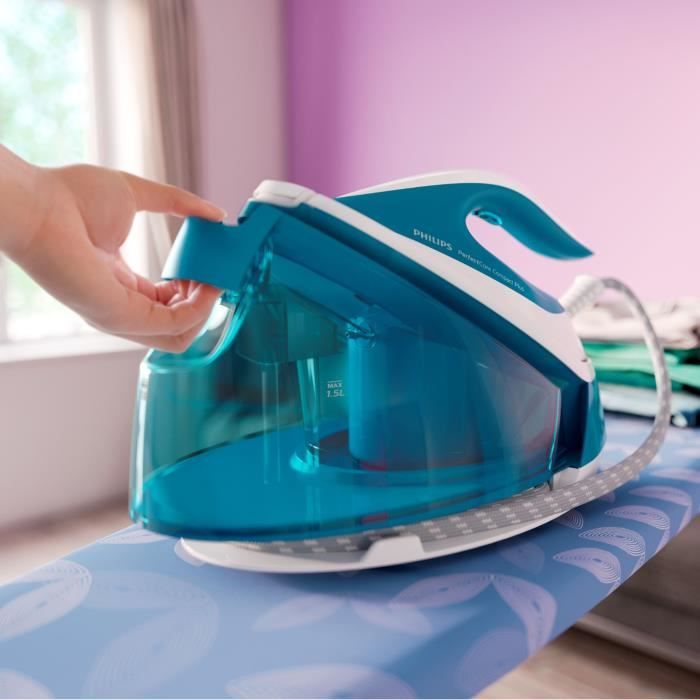 PHILIPS Centrale vapeur GC7920/20 - Pression 6,5 bars - Technologie OptimalTemp - Grand rÈservoir d'eau amovible
