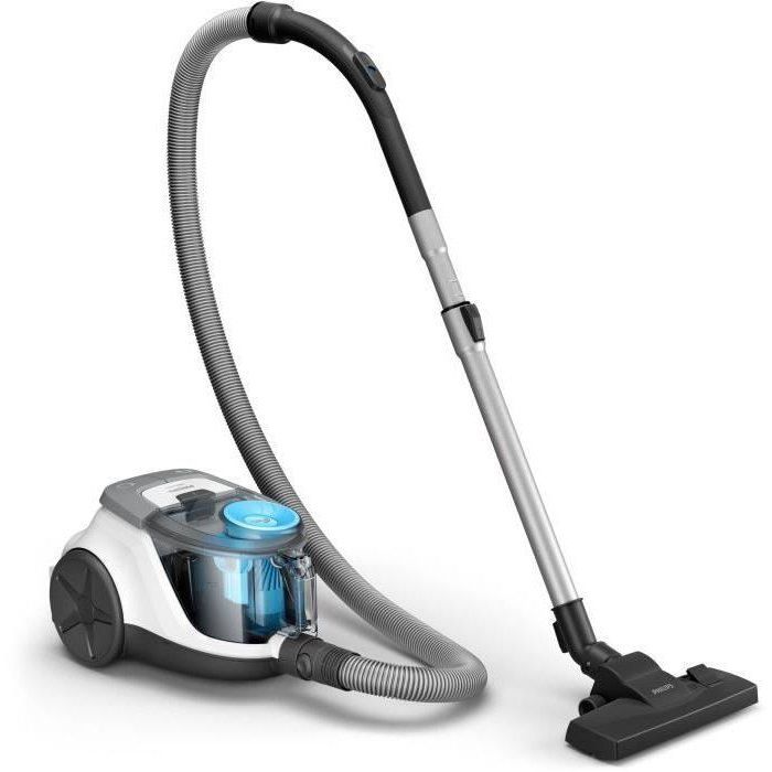 Aspirateur sans sac - PHILIPS - XB2122/09 - Série 2000 - 850W - 77db - Blanc/bleu