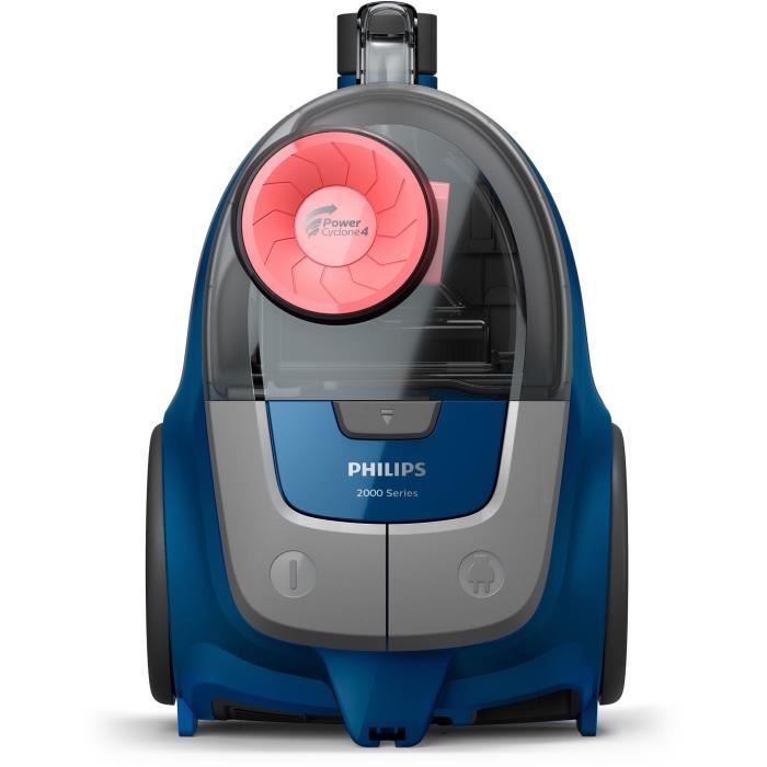 PHILIPS XB2123/09 - Aspirateur Traineau sans sac - 850 W - Compact - 1,3 L - Bleu foncÈ / Peche