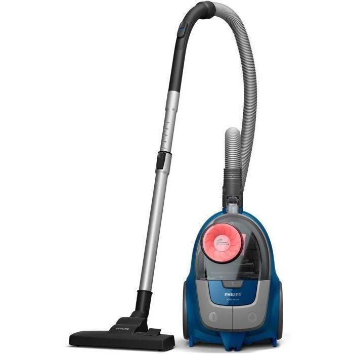 Aspirateur sans sac - PHILIPS - XB2123/09 - Série 2000 PowerCyclone 4 - 850W - 77db - Bleu/rose