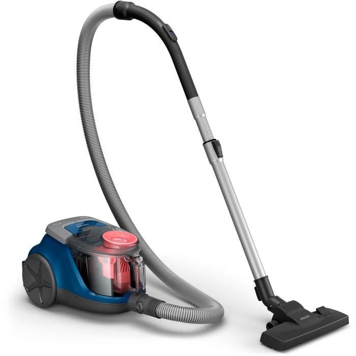 PHILIPS XB2123/09 - Aspirateur Traineau sans sac - 850 W - Compact - 1,3 L - Bleu foncÈ / Peche