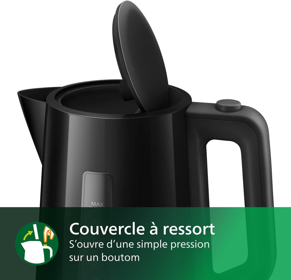 Bouilloire électrique - PHILIPS - HD9318/20 - Collection Daily - 1.7L - 2200W - Noir