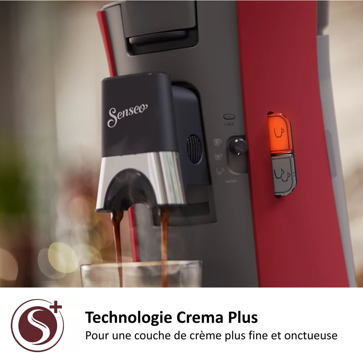Cafetiere a dosette - PHILIPS - Senseo - CSA240 - Select rouge