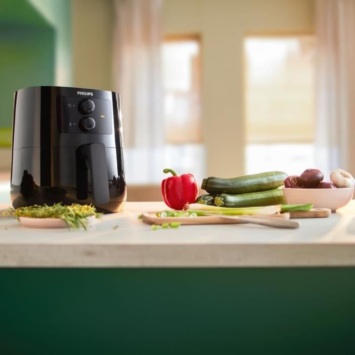 Friteuse sans huile - PHILIPS - Airfryer HD9200/90 SÈrie 3000 - 4,1L - 4 personnes - 7 prÈrÈglages - Noir