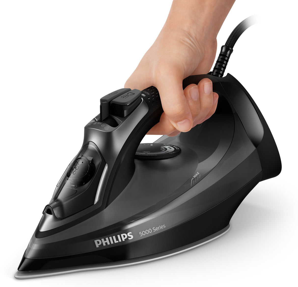 Fer a repasser - PHILIPS - DST5040/80 - A vapeur avec systeme Calc Clean - 45gr/min vapeur continue - 2600W - Noir
