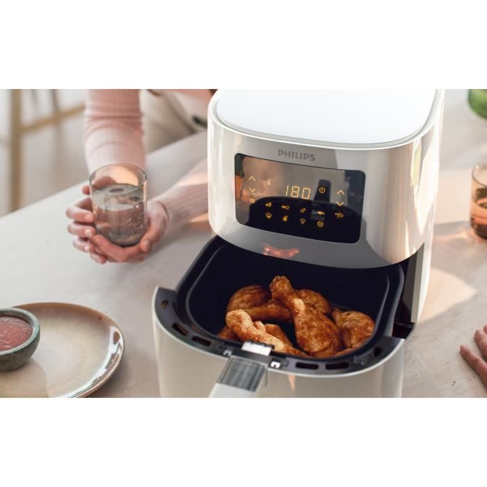 Friteuse sans huile - PHILIPS - Airfryer HD9252/00 SÈrie 3000 - 4,1L - Technologie Rapid Air - 7 prÈrÈglages - Blanc