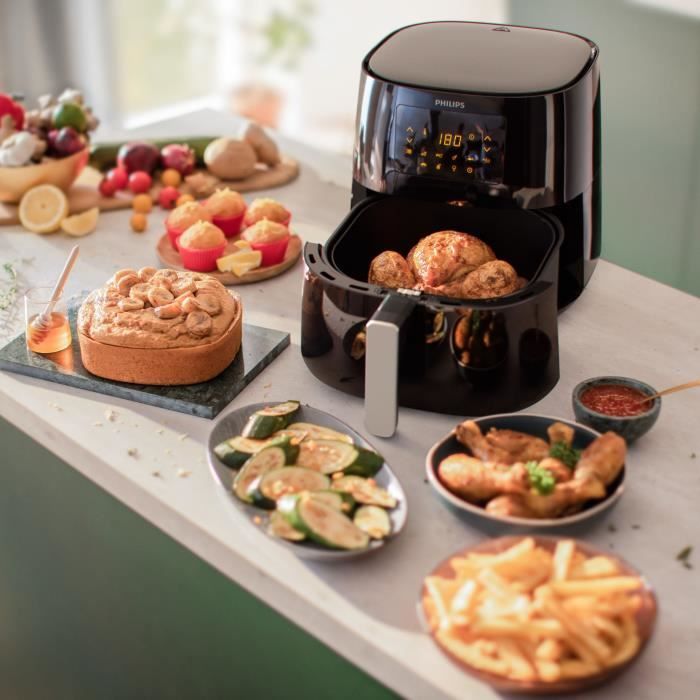 Friteuse sans huile - PHILIPS - Airfryer XL HD9270/70 SÈrie 3000 - 6,2L - Technologie Rapid Air - 7 prÈrÈglages - Noir