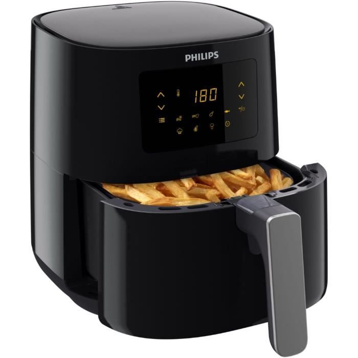 Friteuse sans huile - PHILIPS - HD9252/70 - Airfryer Série 3000 4.1L - 7 préréglages - interface digitale - 1400W - Noir/Gris