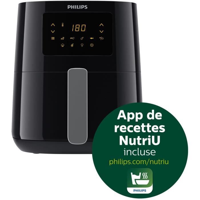 Friteuse sans huile - PHILIPS - Airfryer HD9252/70 SÈrie 3000 - 4.1L - Technologie Rapid Air - 7 prÈrÈglages - Noir