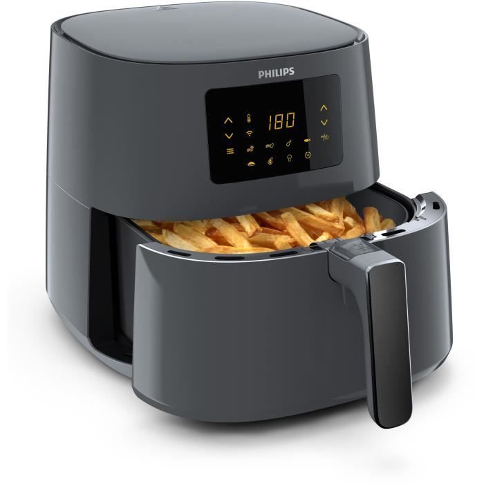 Friteuse sans huile - PHILIPS - HD9280/60 - Airfryer Série 5000 6.2L - 7 préréglages - connecté - 2000W - Gris