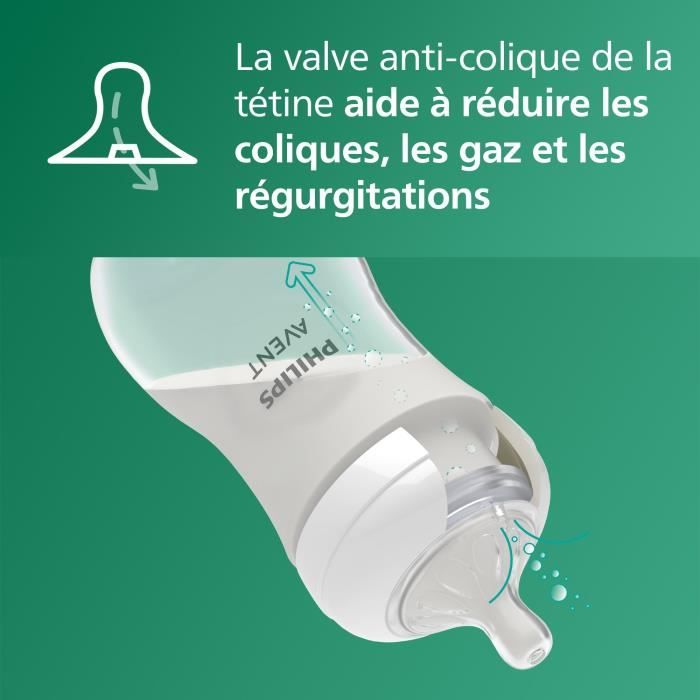 Kit nouveau-né - PHILIPS AVENT - Natural Verre 3.0 - Biberon Verre 120ml + 2 Biberons 240ml + Sucettes Ultra Douce 0-6M