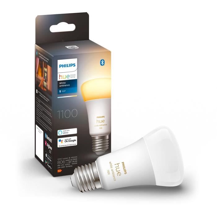 Ampoules connectées Philips Hue White Ambiance standard E27 75W a l'unité