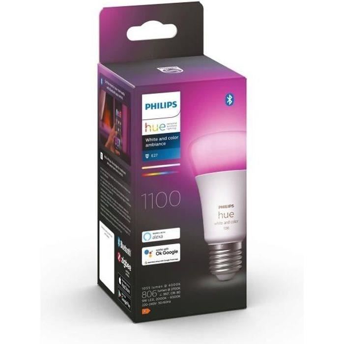 PHILIPS Hue White and Color Ambiance - Ampoule LED connectÈe 10W Equivalent 75W - E27 Bluetooth x1