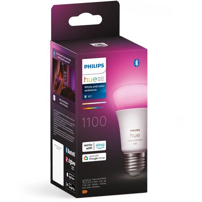 PHILIPS Hue White and Color Ambiance - Ampoule LED connectée 10W Equivalent 75W - E27 Bluetooth x1