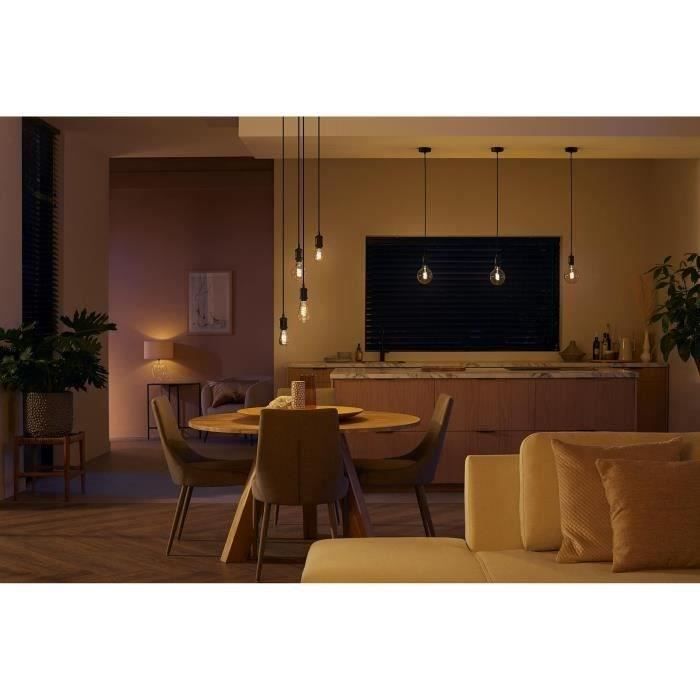 Philips Hue White Ambiance, ampoule LED connectée E27 Filament ST64, compatible Bluetooth, fonctionne avec Alexa, Google et Homekit