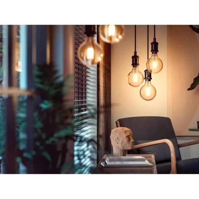 Philips Hue White Ambiance, ampoule LED connectée E27 Filament G93 Globe, Bluetooth, fonctionne avec Alexa, Google et Homekit