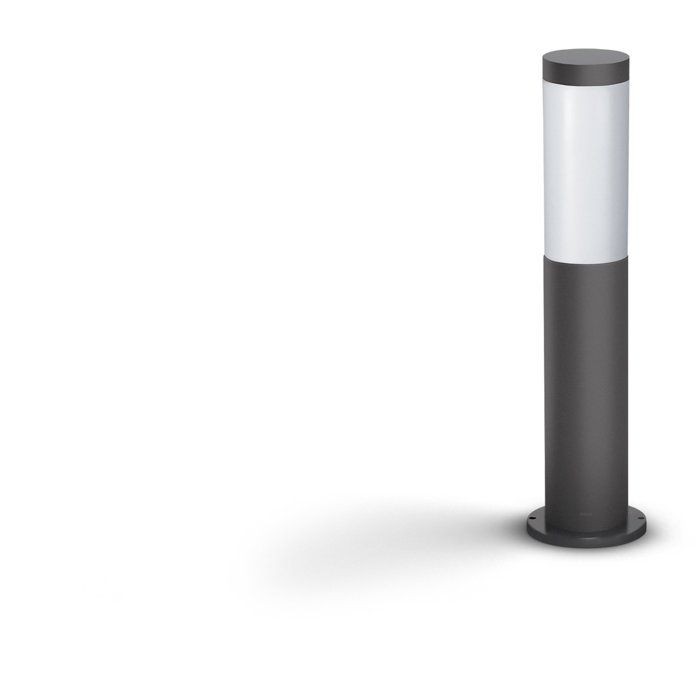 Lampadaire extérieur sur poteau - UTRECHT - Poteau anthracite - 1x20 W - Haute tension