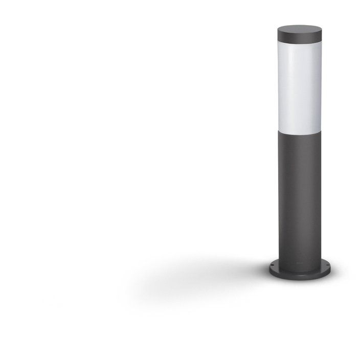 Lampadaire extérieur sur poteau - UTRECHT - Poteau anthracite - 1x20 W - Haute tension
