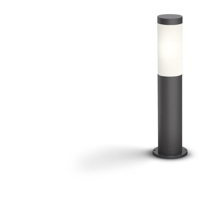 Lampadaire extérieur sur poteau - UTRECHT - Poteau anthracite - 1x20 W - Haute tension