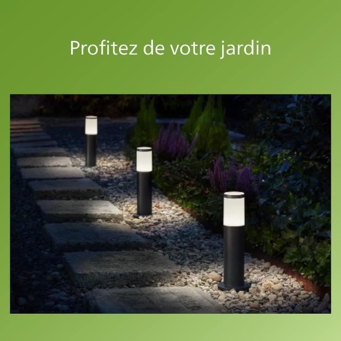 Pack de 3 bornes extérieures PHILIPS Garden Link - Basse tension - 24W, IP44, 2700K - Anthracite