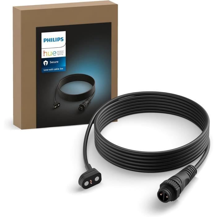 Câble de charge d'extérieur - Philips Hue - CSA-2DA - 5 m - 24 V - Noir