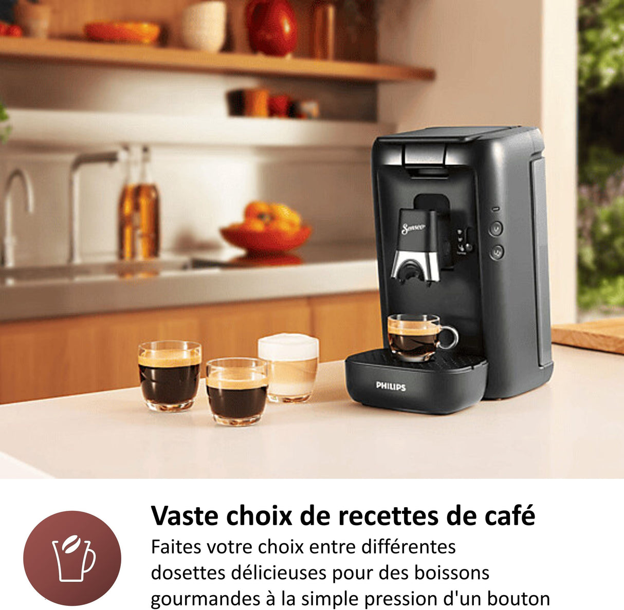 Cafetiere a dosette - PHILIPS - SENSEO - CSA260/51 - Maestro - Gris cachemire