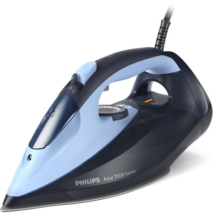 Fer a repasser vapeur - PHILIPS - DST7041/20 - A vapeur avec systeme Quick Calc - 50g/min vapeur continue - 2800W - Bleu