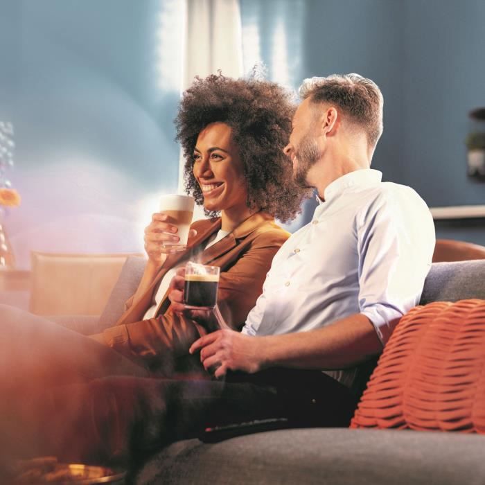 Machine a espresso automatique - PHILIPS - Silent Brew EP2336/40 - 4 boissons LatteGo - Noir chromÈ