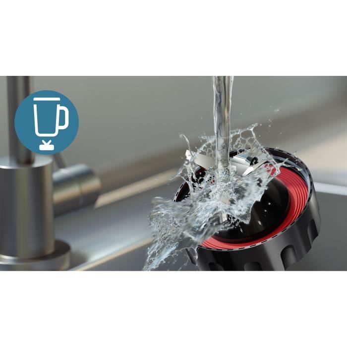 Blender - PHILIPS HR3041/00 - Bol 2 L - gourde incluse - lames amovibles - Gris