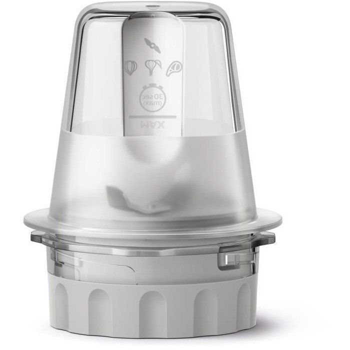 Blender mixeur - PHILIPS - HR2291/20 - Série 3000 avec hachoir - 600W - 2L - Blanc